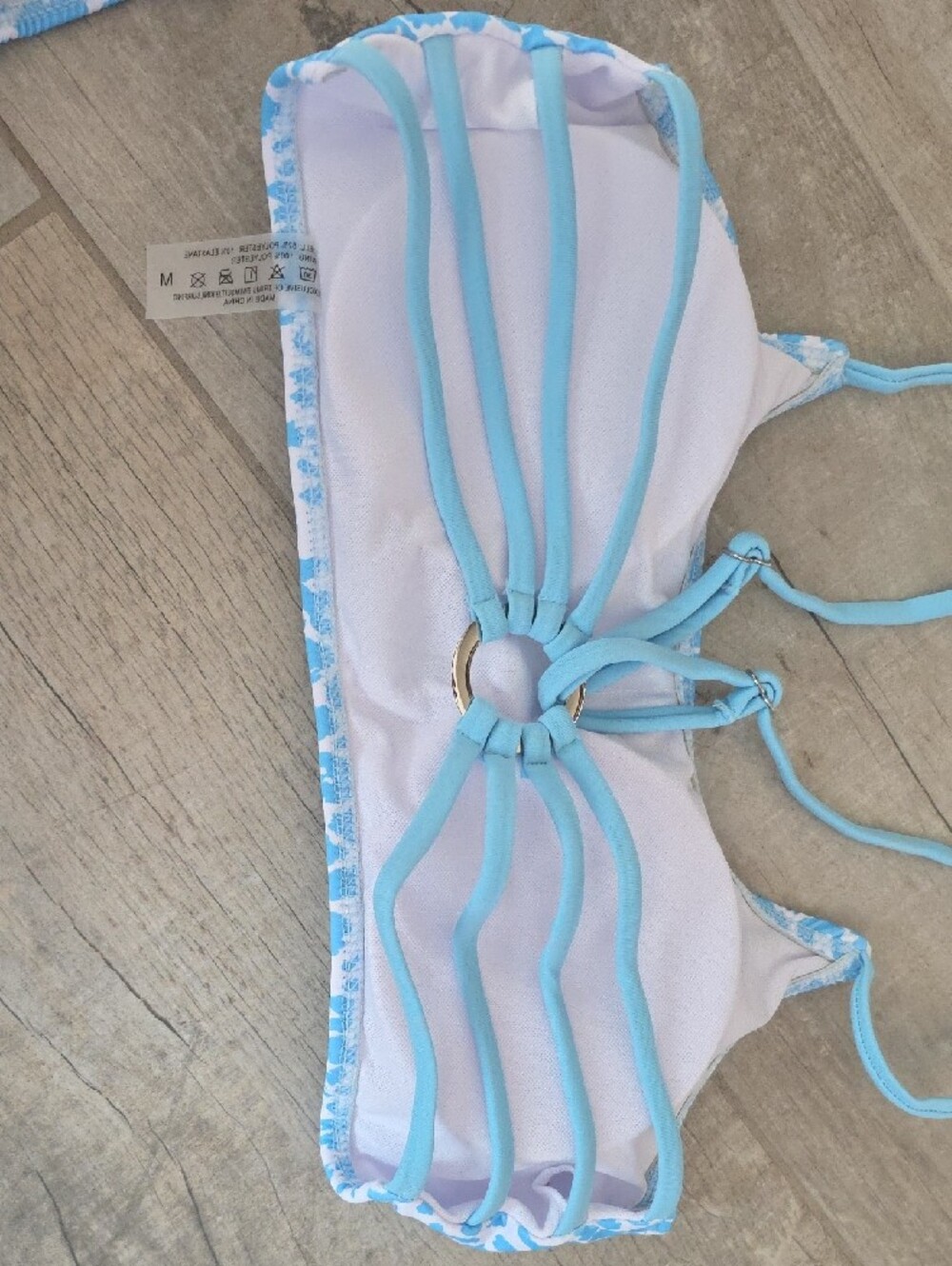 NWOT Women's Blue Leopard Print Two-Piece Swimsuit - Picture 6 of 9
